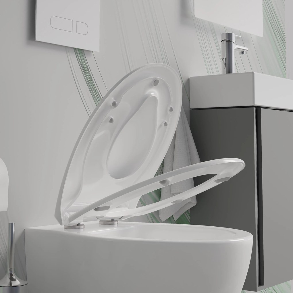 Deska sedesowa wolnoopadająca U2006 - biały połysk