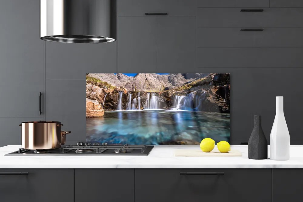 Panel Szklany do Kuchni Potężna Kaskada Wodna