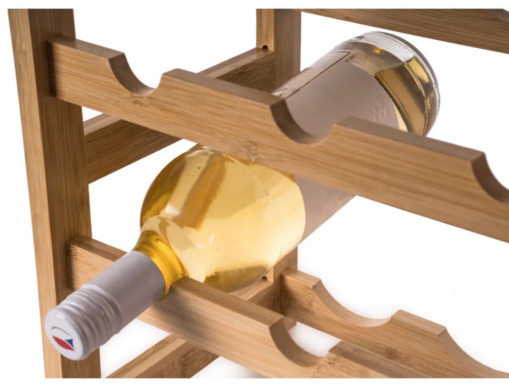 G21 Bambusowy regał na wino, 8 butelek, S