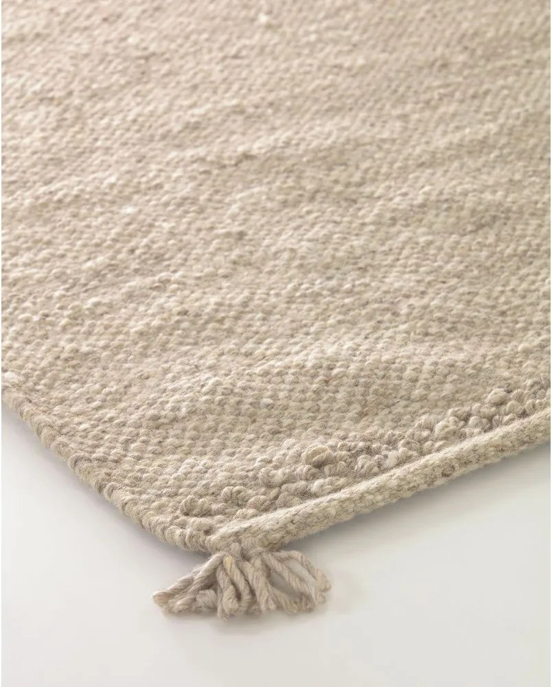 Kremowy dywan z mieszanki wełny 160x230 cm Carime – Kave Home