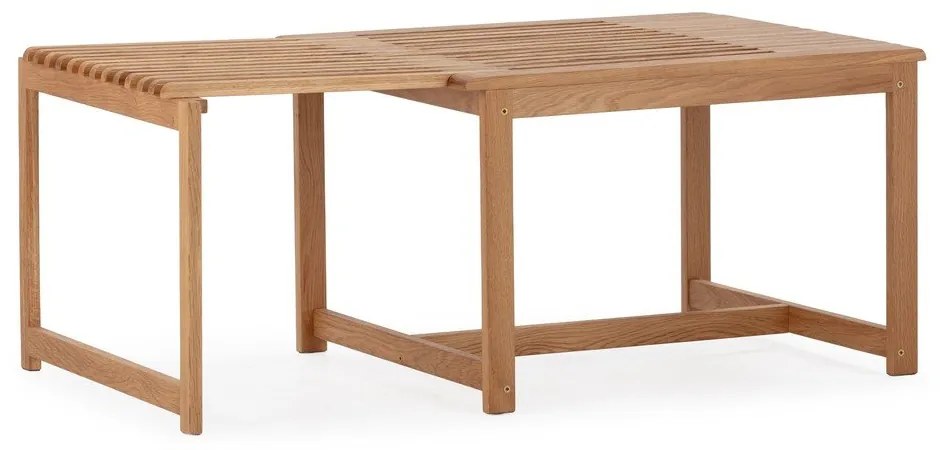 Stolik z litego drewna dębowego w naturalnym kolorze 60x70 cm Unai – MOME