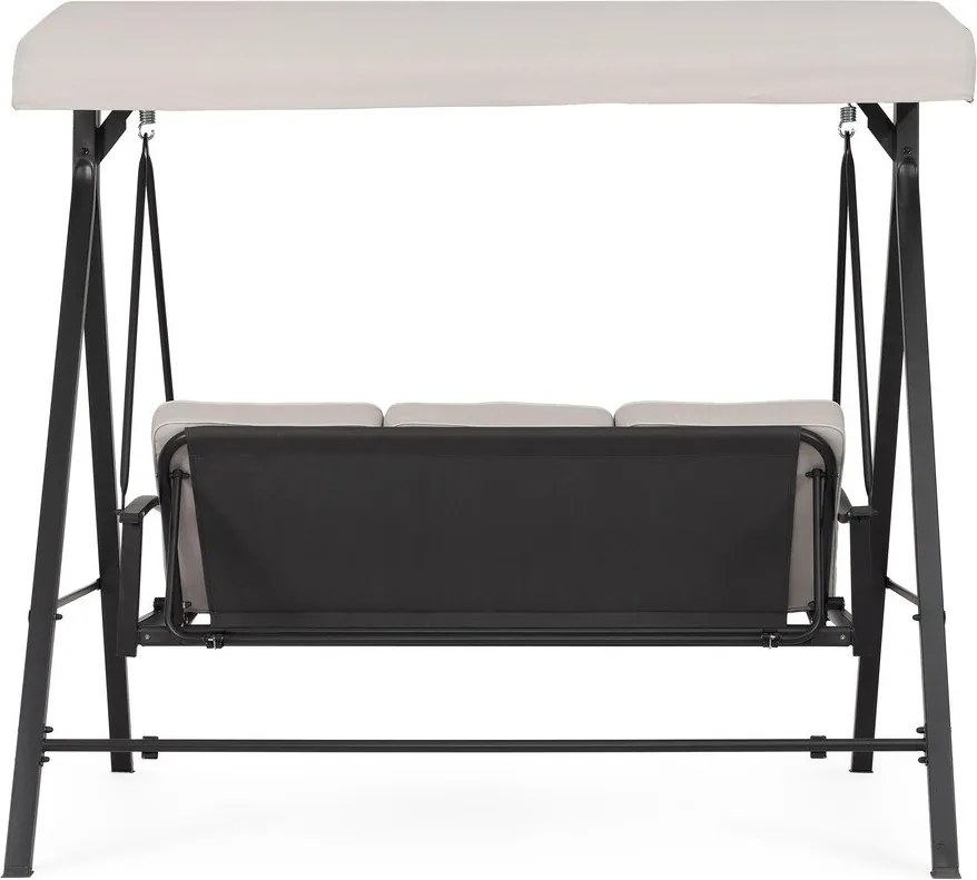 Antracytowo-beżowa metalowa huśtawka ogrodowa Taurus – Bizzotto