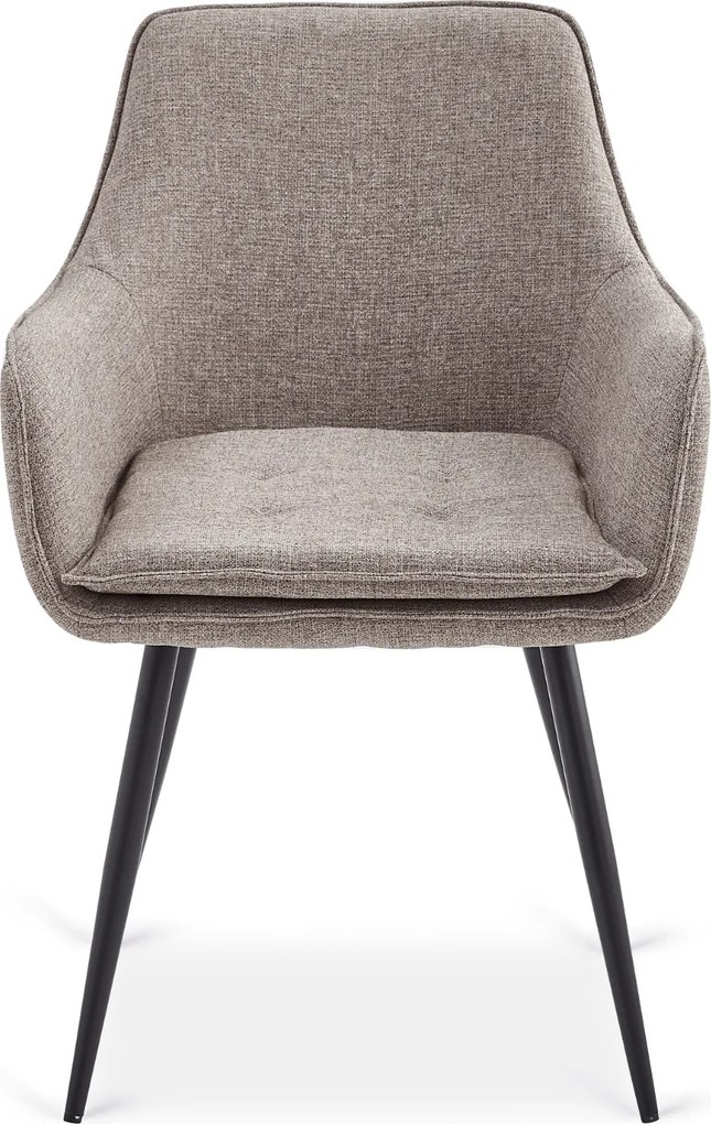 Krzesło Tapicerowane do Jadalni EDRICK Brązowe Nowoczesne Loft