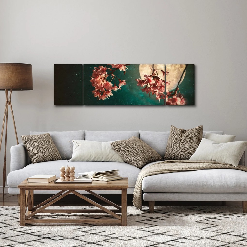 Obraz - Kwiat wiśni podczas pełni (170x50 cm)