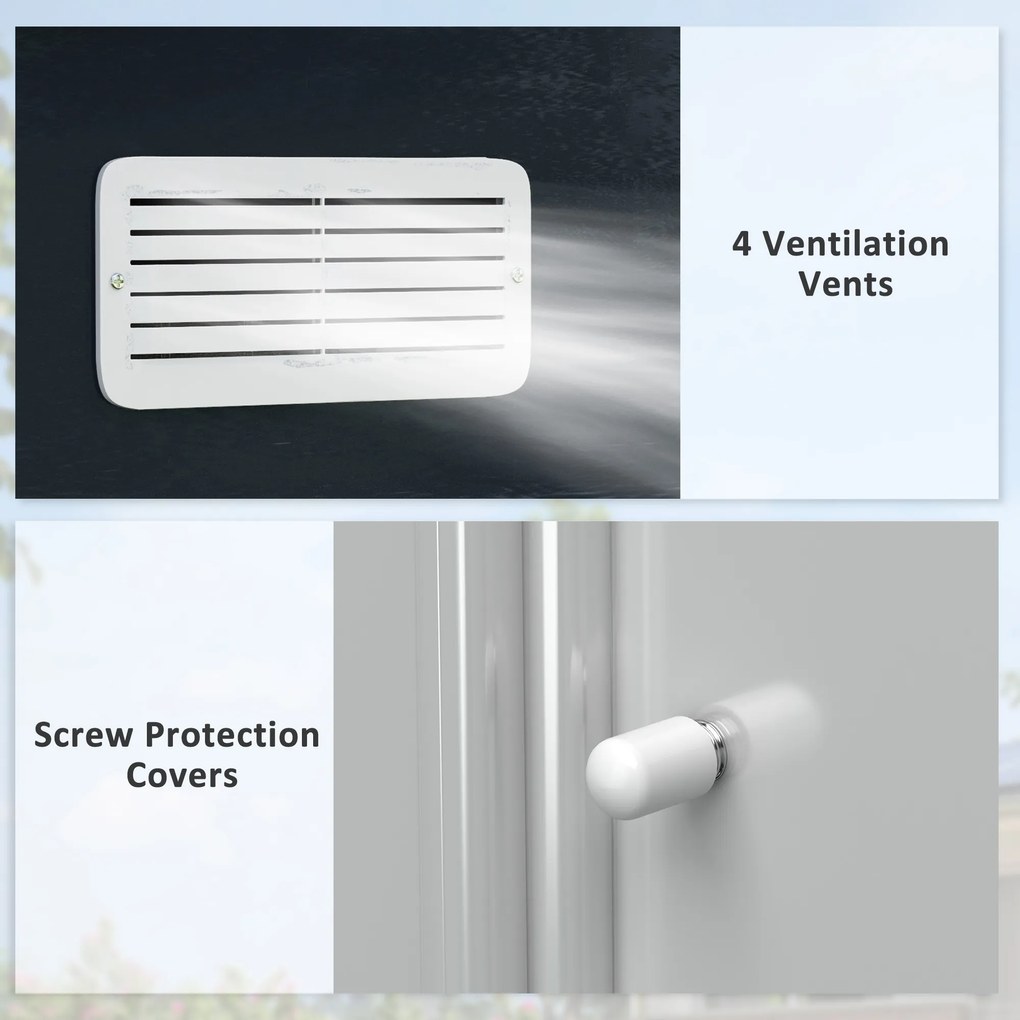 Outsunny domek narzędziowy metal kolor grafitowy, 277 x 195 x 192 cm