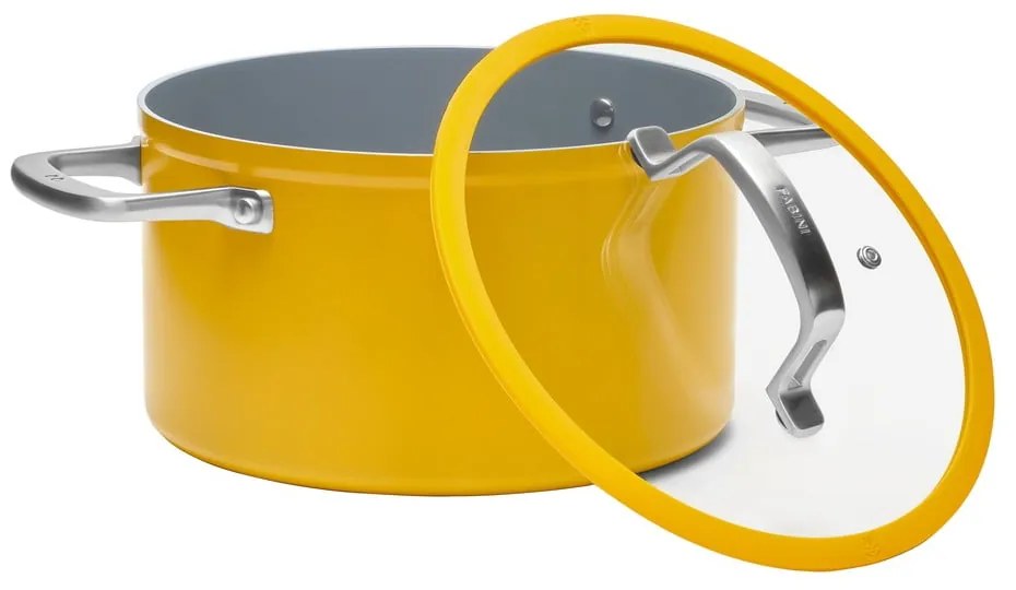Garnek z pokrywką/z powłoką ceramiczną odpowiedni na indukcję 5,5 l Meda 3.0 – FABINI