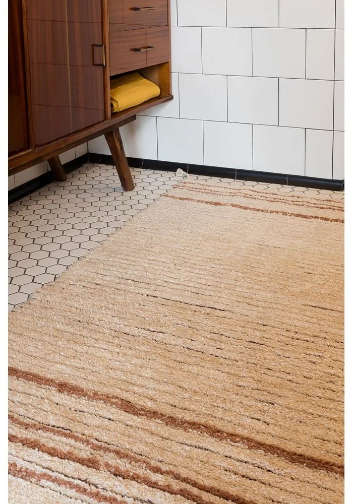 Ceglasty bawełniany dywan 80x140 cm Twin Toffee – Lorena Canals