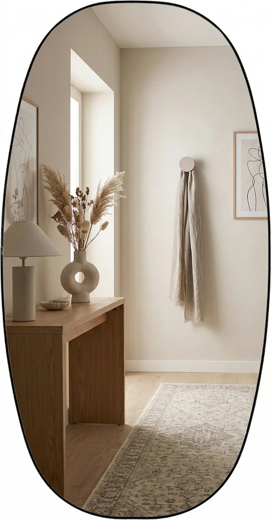 Owalne lustro wiszące OVYN, 60 x 32 cm