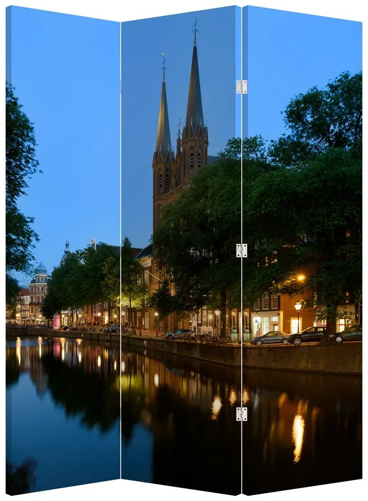 Parawan - Historyczne miasto nocą (126x170 cm)