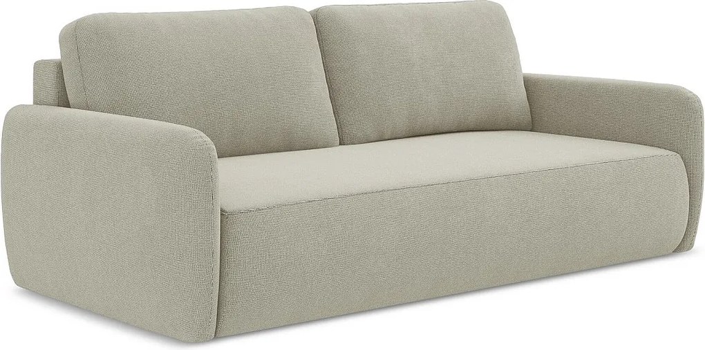 Kanapa 3-osobowa z funkcją spania - z tkaniny strukturalnej - jasny beż - LILO