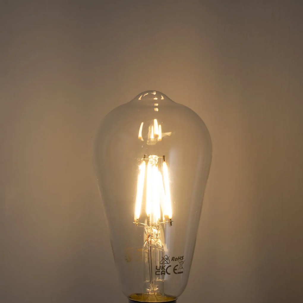 Set van 5 E27 LED lampen filament ST64 helder 4W 470 lm 2700K