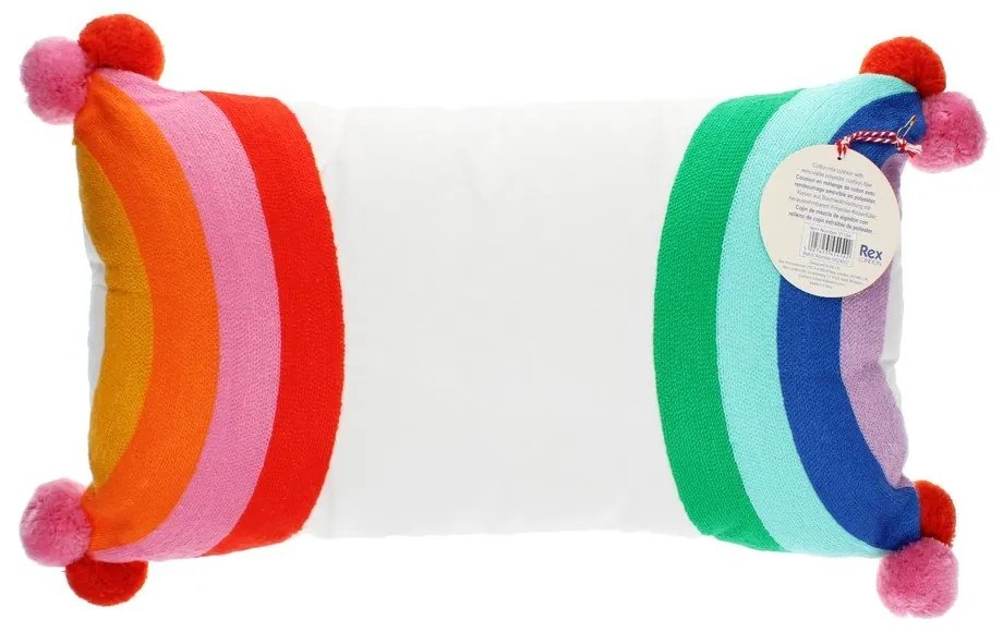 Poduszka dziecięca z mieszanki bawełny 50x33 cm Rainbow – Rex London