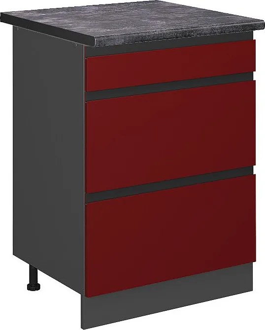 Szafka dolna do kuchni czerwony 60x60x81.6 r-line