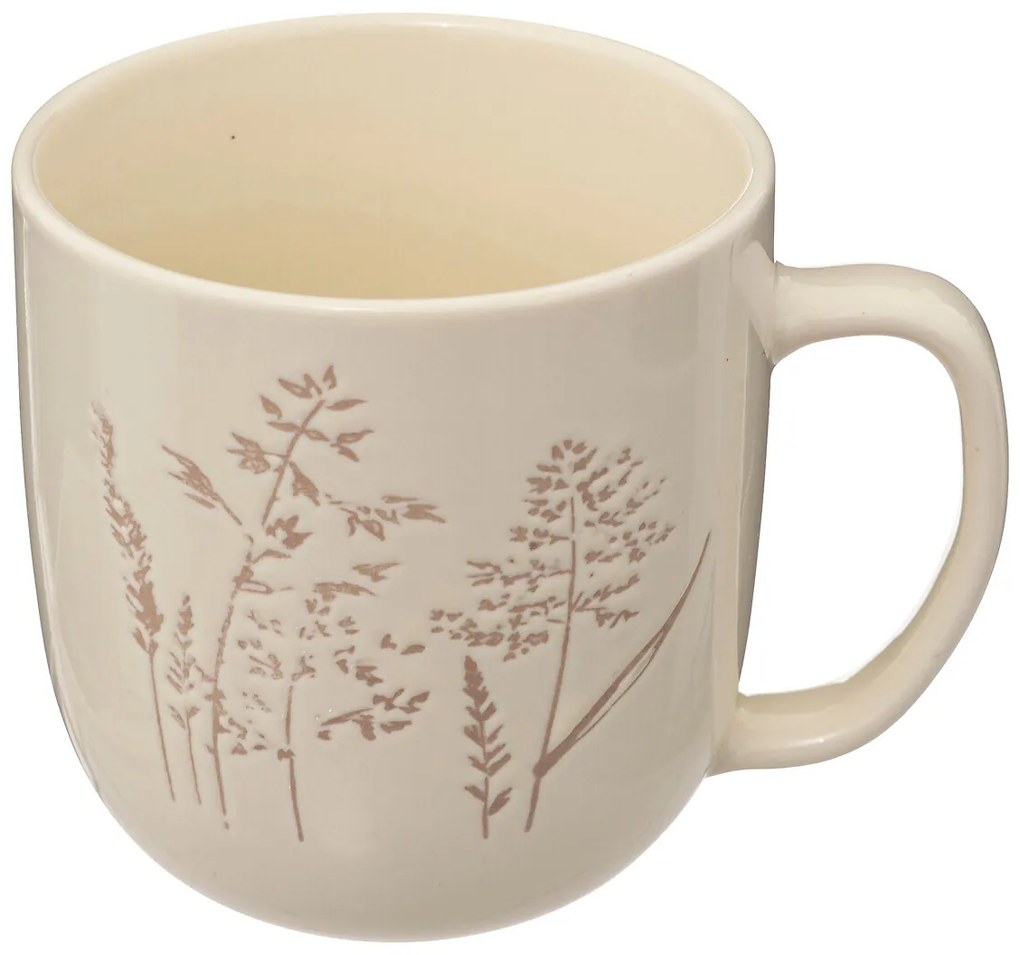 Kubek ceramiczny ELSA, wzór polnych kwiatów, 300 ml