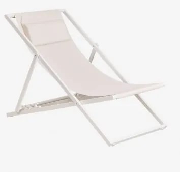 Składana Hamak Z Poduszką Ze Stali Jensy Biała - Sklum