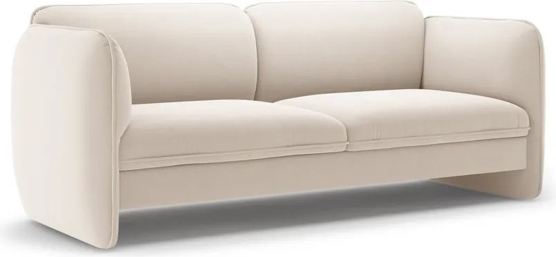 Kremowa aksamitna sofa 204 cm Georgia – Micadoni