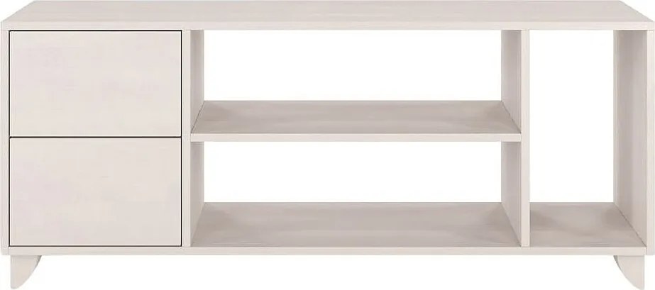 Drewniana szafka Rtv bukowa Viveca Na Nóżkach/ Biały