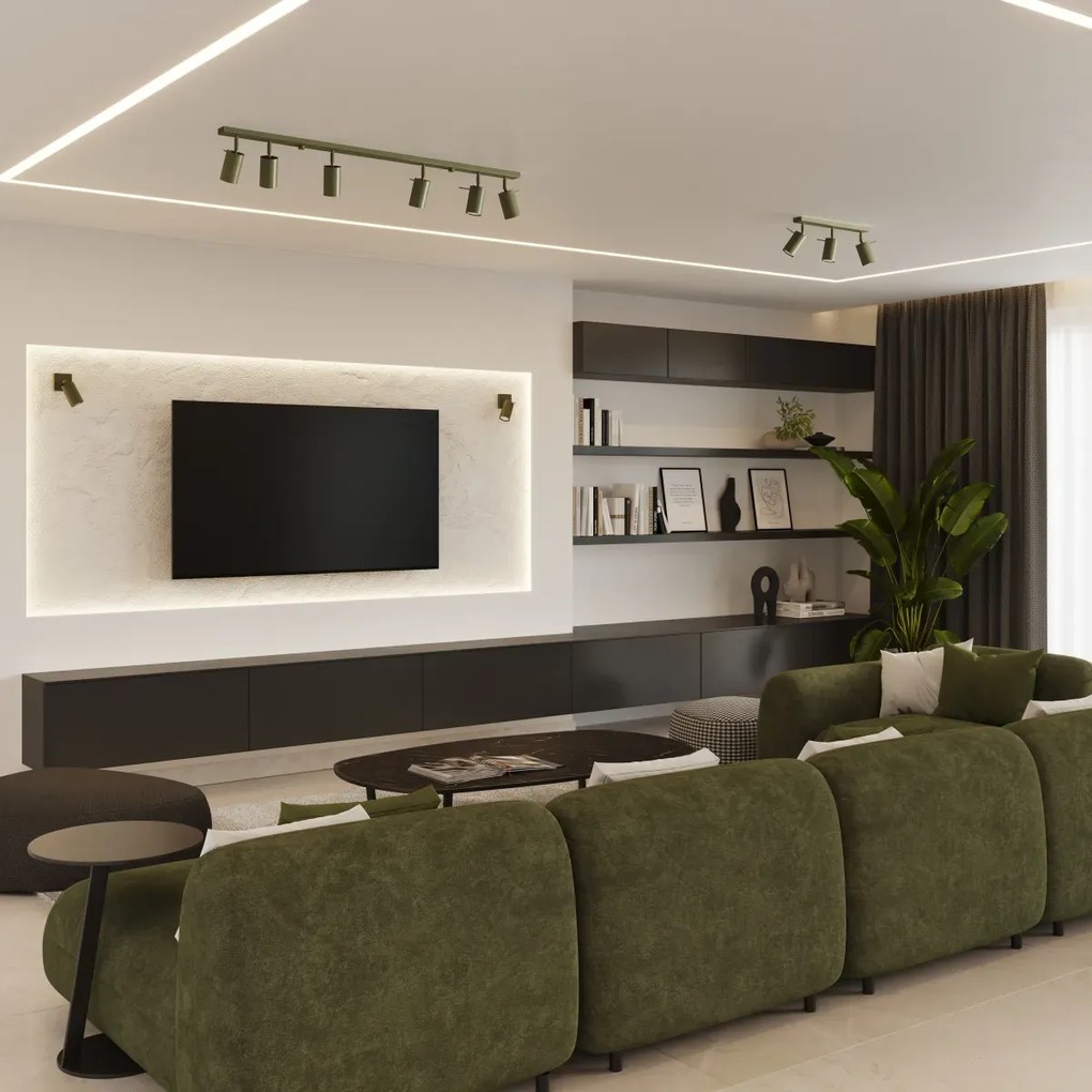 Kinkiet RING zielony oliwkowy SOLLUX LIGHTING