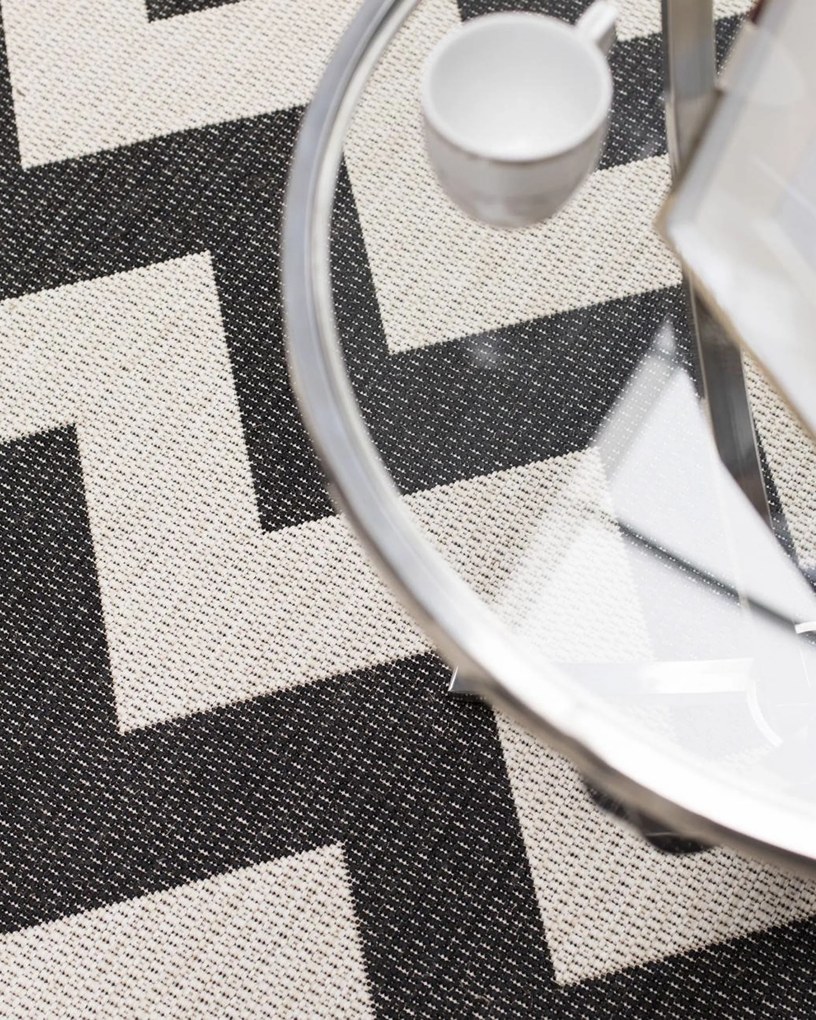 Dywan Modern Chevron black/beige160x230cm