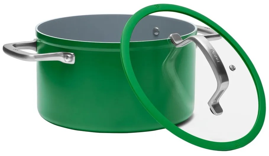 Garnek aluminiowy z pokrywką/z nieprzywierającą powierzchnią odpowiedni na indukcję 5,5 l Meda 3.0 – FABINI