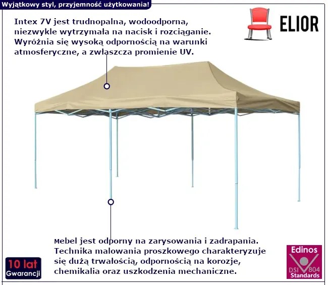 Składane zadaszenie ogrdowe Jurtex 6X