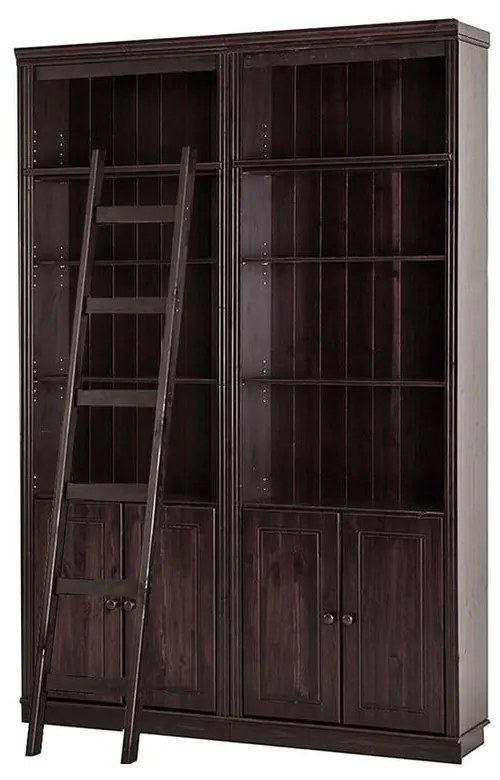 Brązowy regał z litego drewna sosnowego 148x223 cm Anita – Støraa
