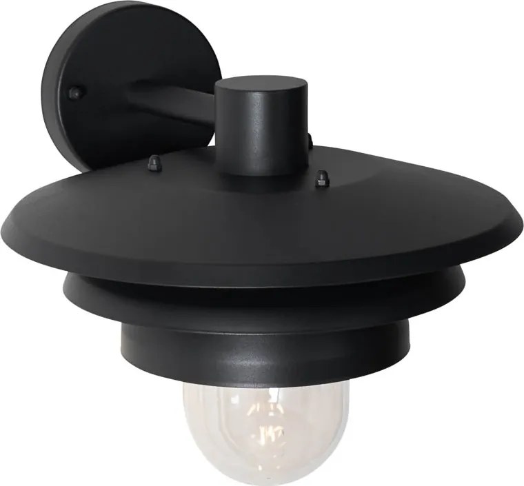 Designerska lampa ścienna zewnętrzna czarna IP44 - Morty