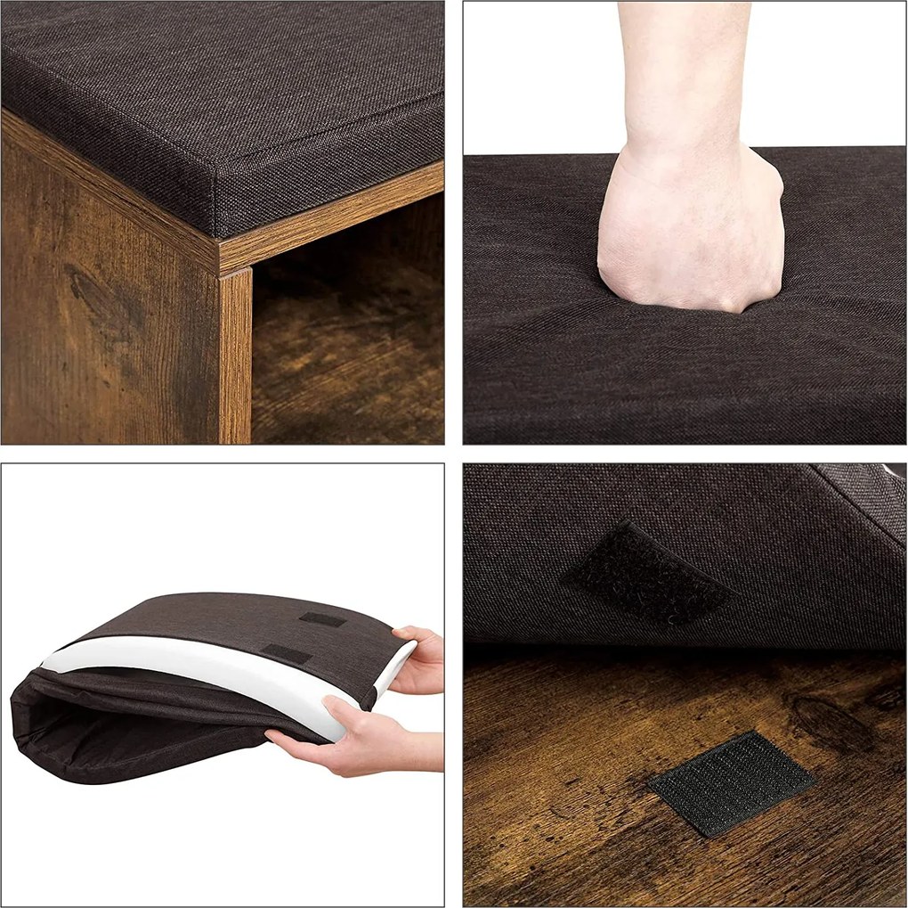 Regał na buty Salto 10 z tapicerowanym siedziskiem