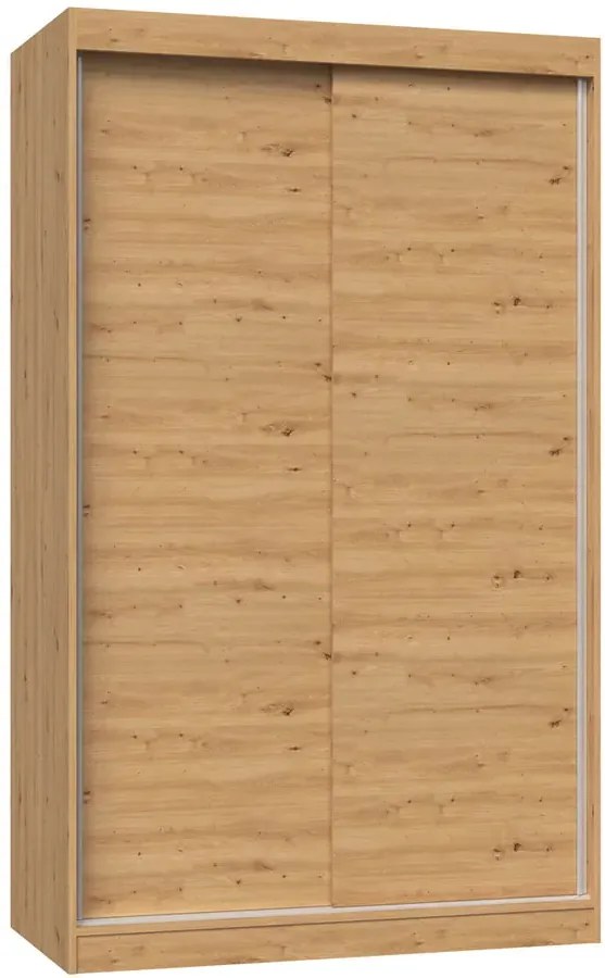Szafa przesuwna z półkami i drążkiem dąb artisan 120 cm S7-D32