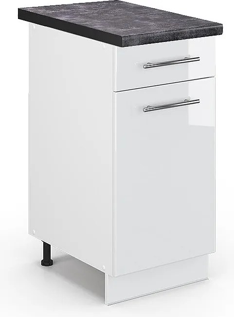 Szafka dolna do kuchni biały wysoki połysk 40x60x82 fame-line