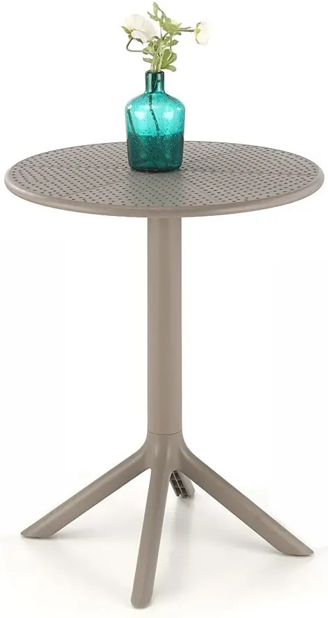 Mały okrągły stolik ogrodowy khaki W7-K76