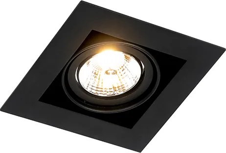 Zestaw 6 nowoczesnych regulowanych reflektorów wpuszczanych czarnych - Oneon 70