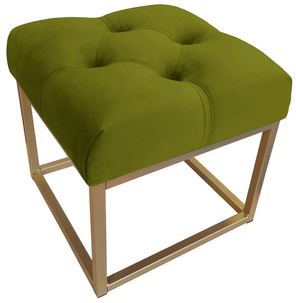 Pufa CHESTERFIELD LOFT ławka postawa złota BL75