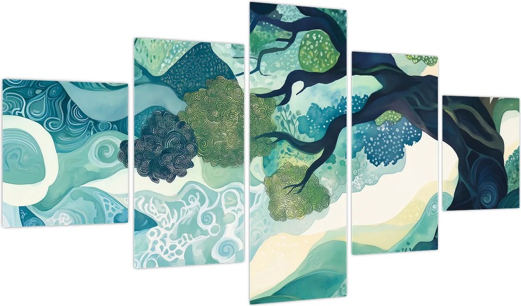 Obraz – Zielona korona drzewa życia (125x70 cm)