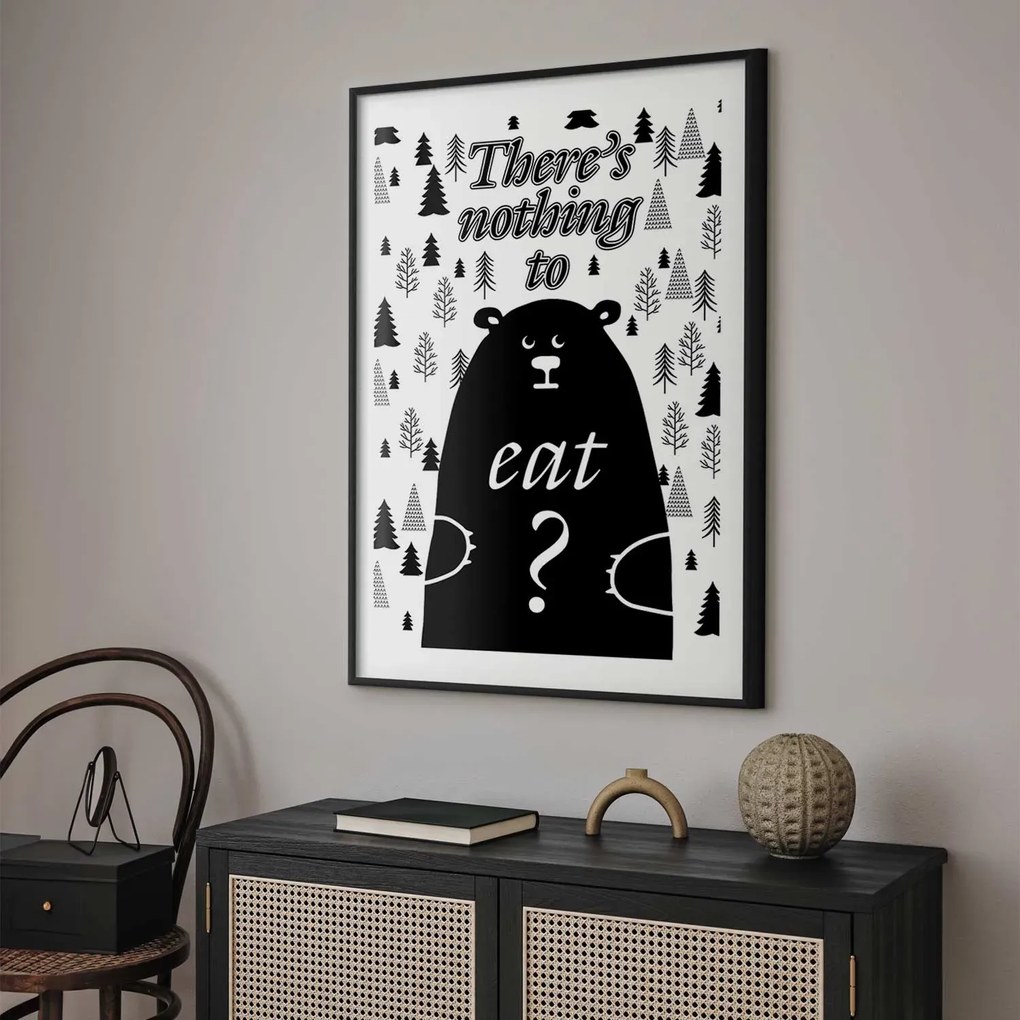 Plakat Nothing to eat 29,7x42 cm z ramą czarną z marginesem ARTGEIST B