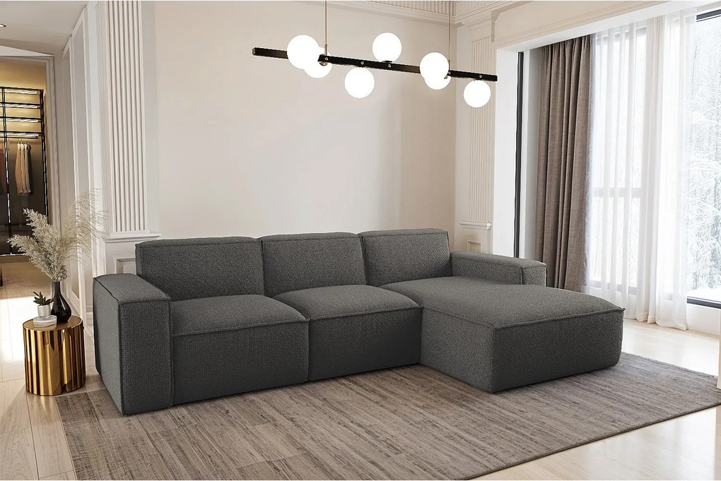 Narożnik do salonu, Siena Artico, prawy, szary