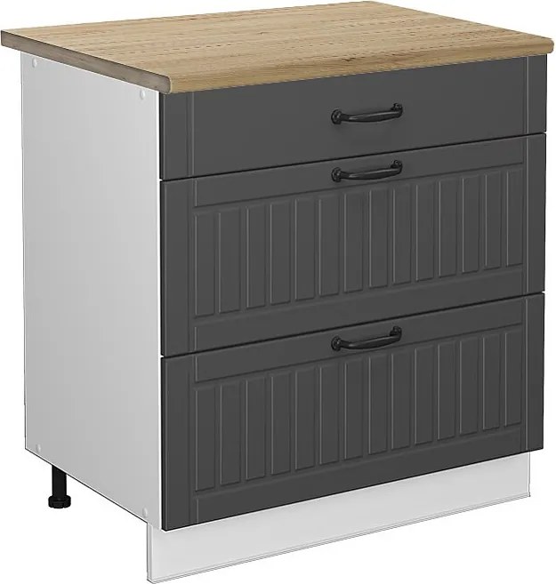 Szafka dolna do kuchni antracytowy domek wiejski 80x60x82 fame-line