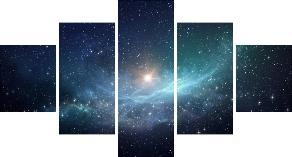 Obraz - Gwiazdy i mgławice (125x70 cm)