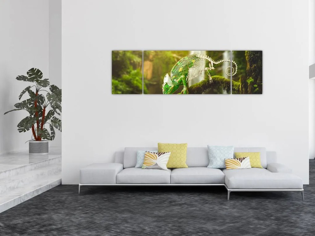 Obraz kameleona (170x50 cm)