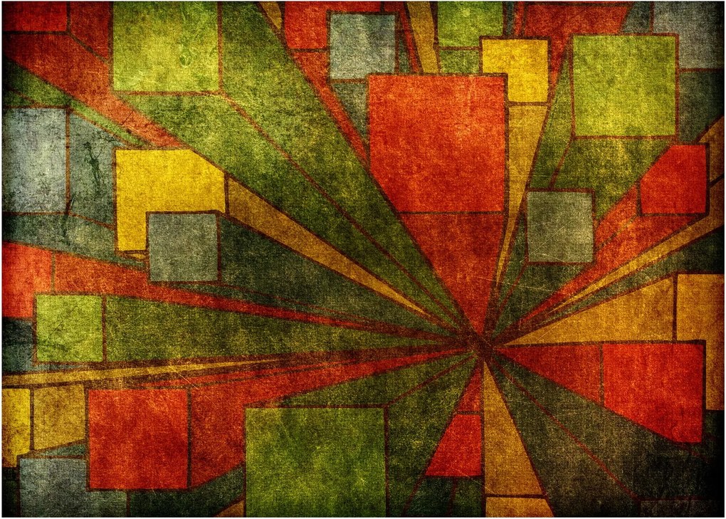 Obraz na szkle abstrakcji geometrycznej (70x50 cm)