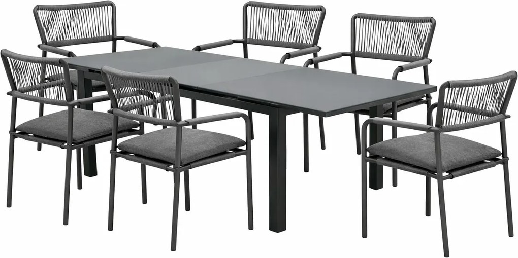 Doppler FIRENZE MADRI – aluminiowy zestaw ogrodowy 6+1