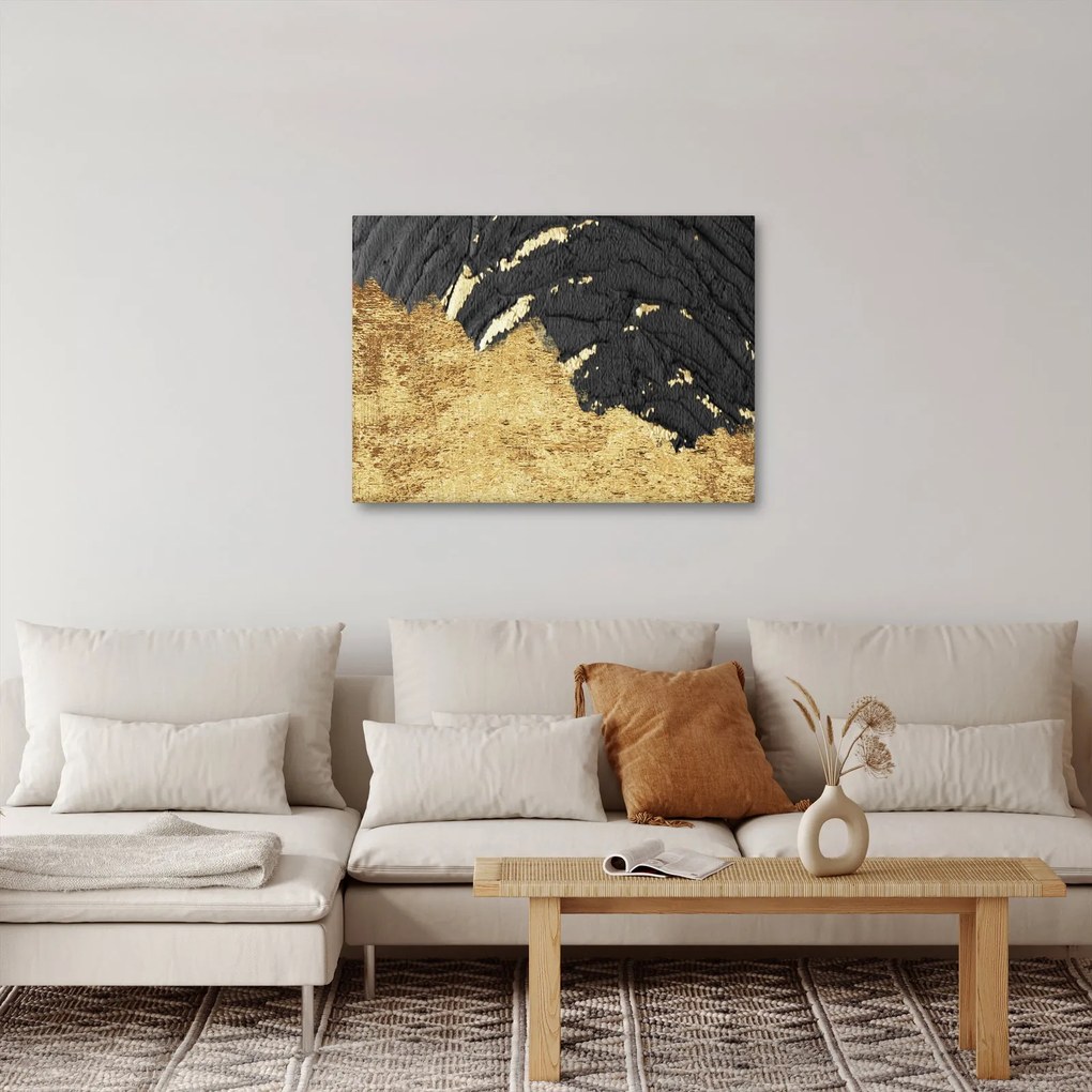 Obraz - Złota struktura N⁰1 (70x50 cm)