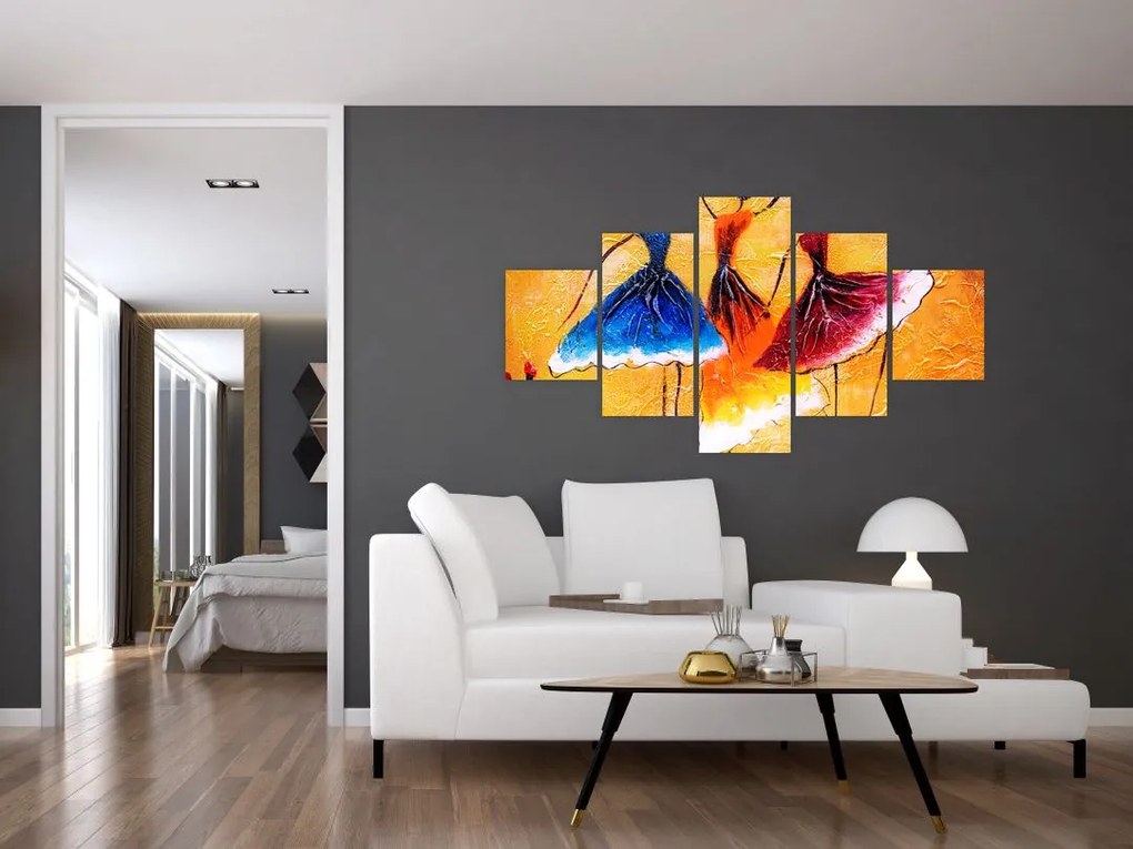 Obraz - Obraz olejny, baletki (125x70 cm)