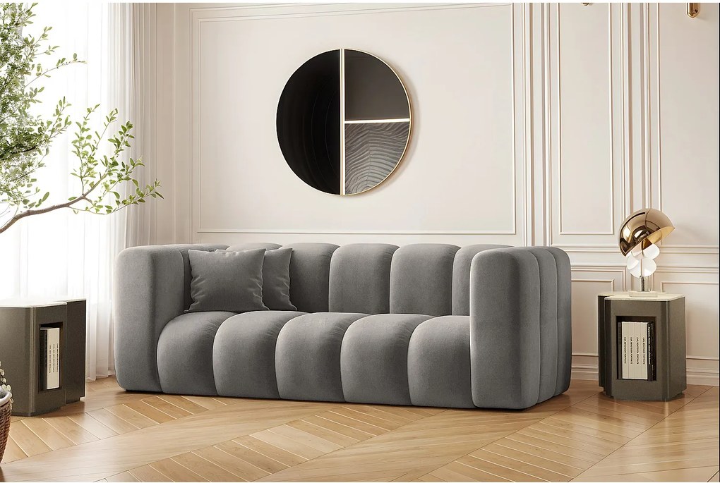 Sofa modułowa dwuosobowa Grand, tkanina Salvador, Szary