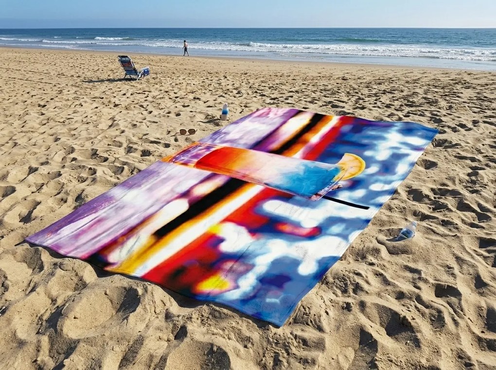 Ręcznik plażowy XXL szybkoschnący FRIZZEL kolorowy 150 x 210 cm, 100% mikrofibra