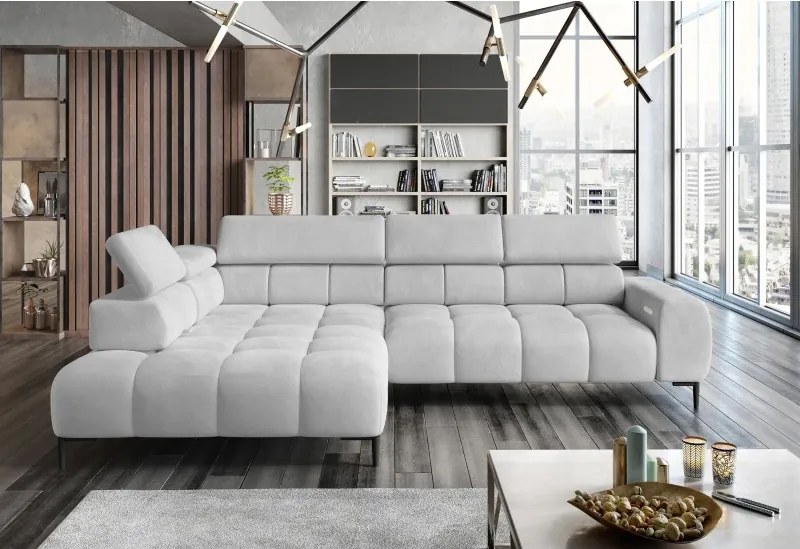 Narożnik PLAZA L Lewostronny w tkaninie Solar 80 WERSAL