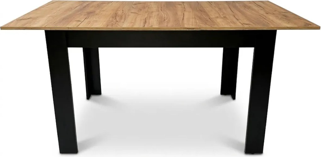 Rozkładany stół 120x80 dąb craft + czarny H1-N18