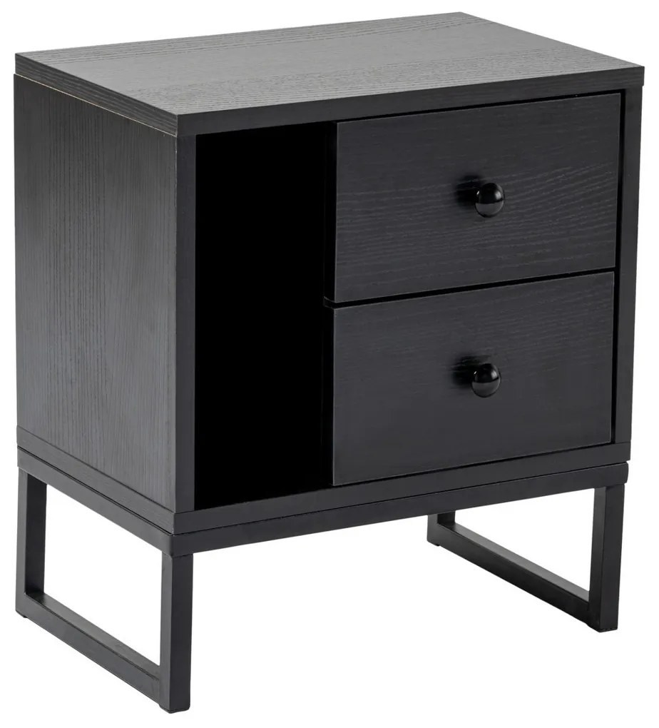 Stolik nocny Glimmer Wood Black