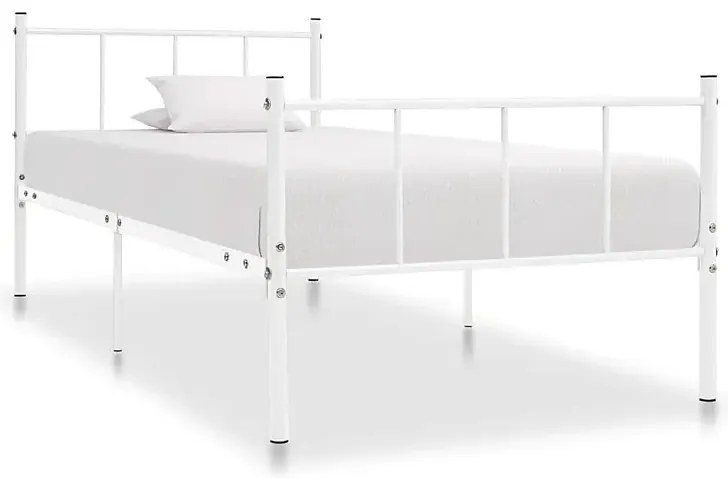 Białe metalowe łóżko pojedyncze 90x200 cm Z1-H88