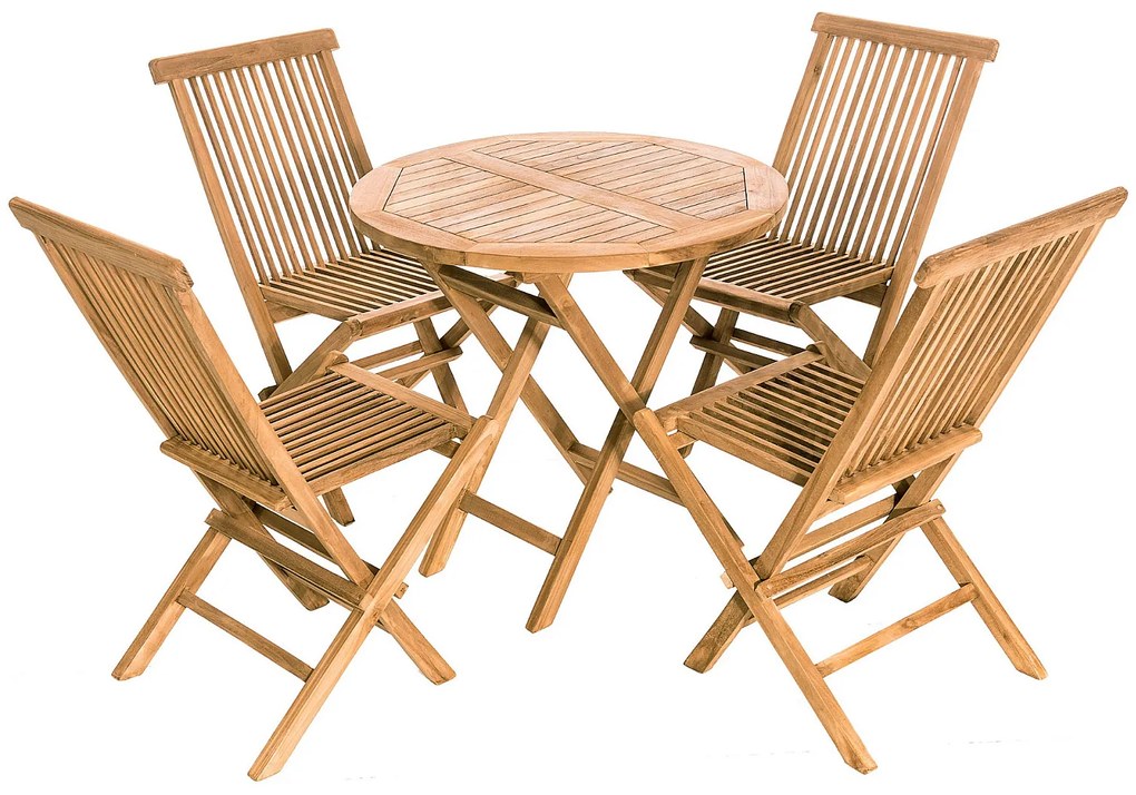 Zestaw ogrodowy teak FOXI BALKON I. 1 + 4 (poduszki GRATIS)
